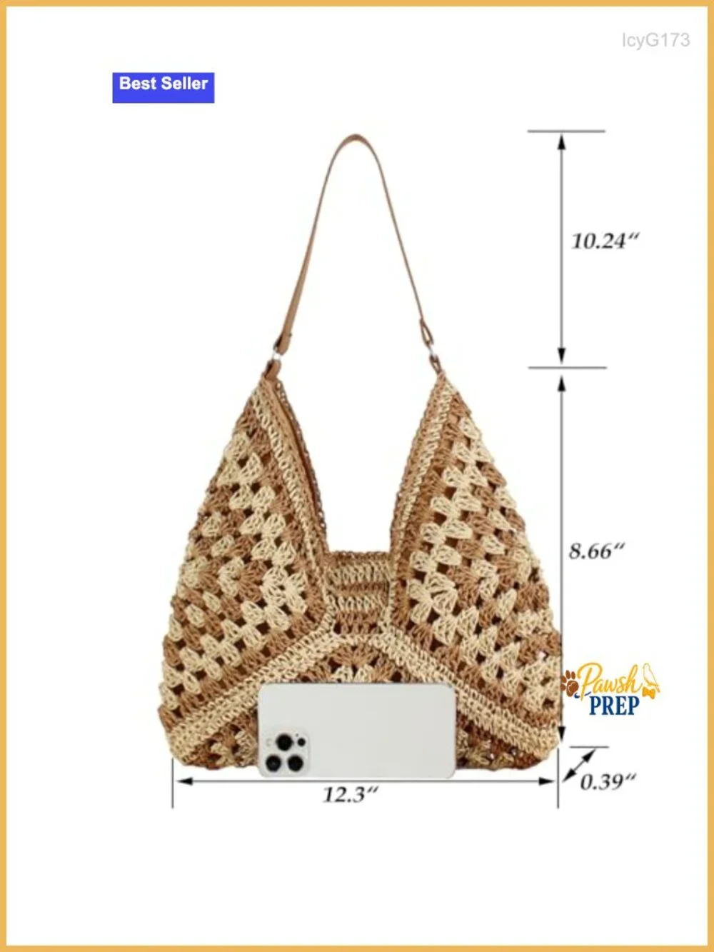 Straw Hobo Bag Woven Beach Tote with Lining Large Summer Shoulder Purse